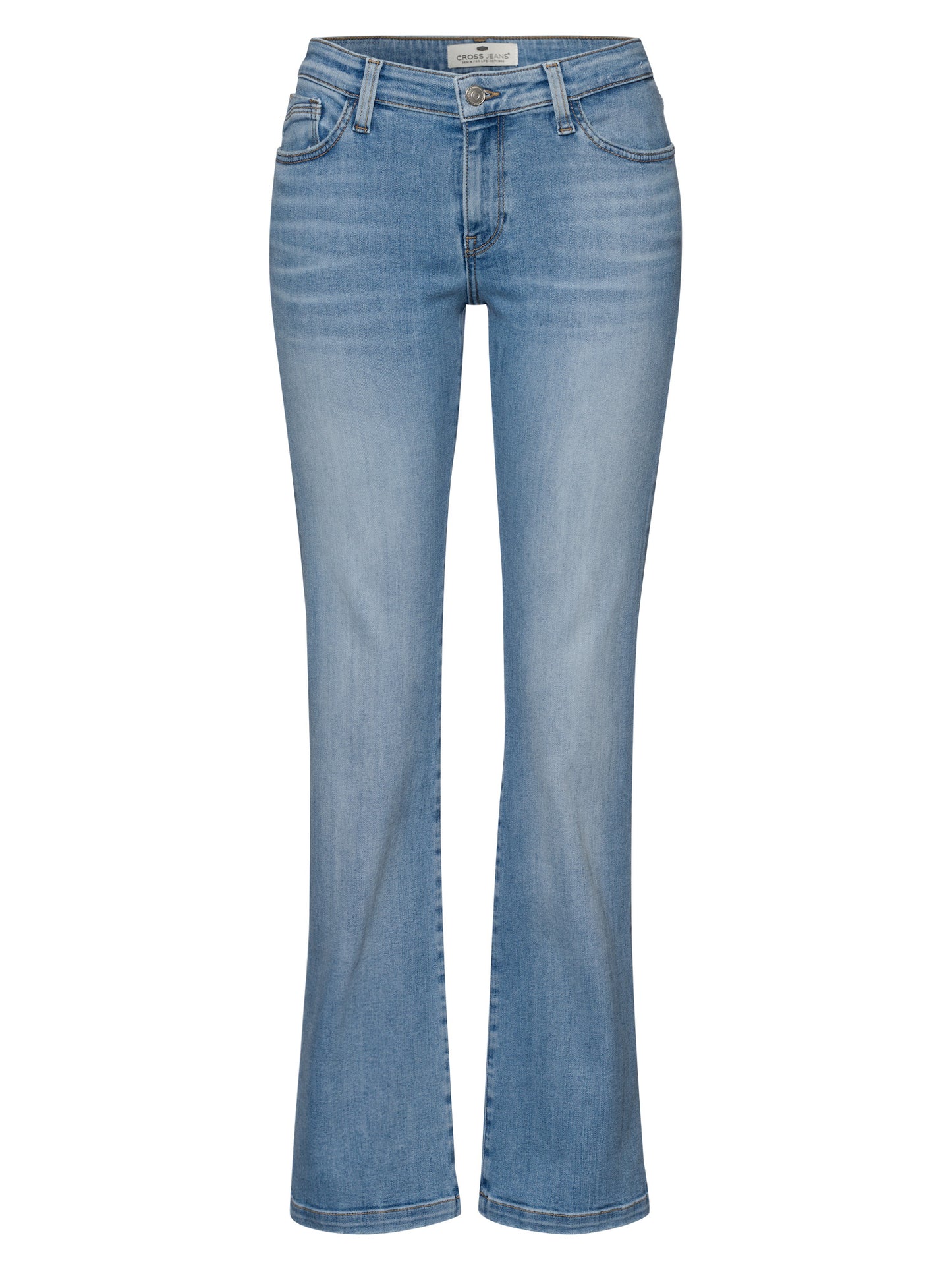 Lauren women's jeans regular fit mid waist light mid blue