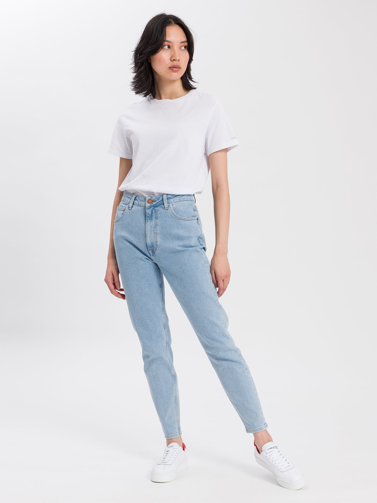 Joyce Damen Jeans Jogger Fit hellblau