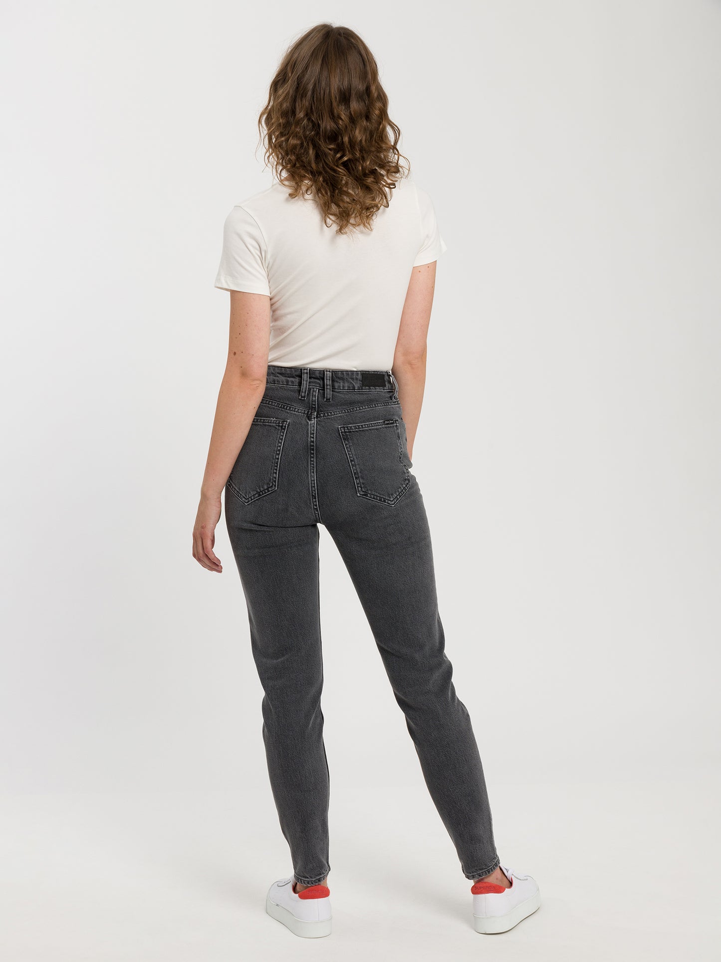 Joyce Damen Jeans Mom Fit grau