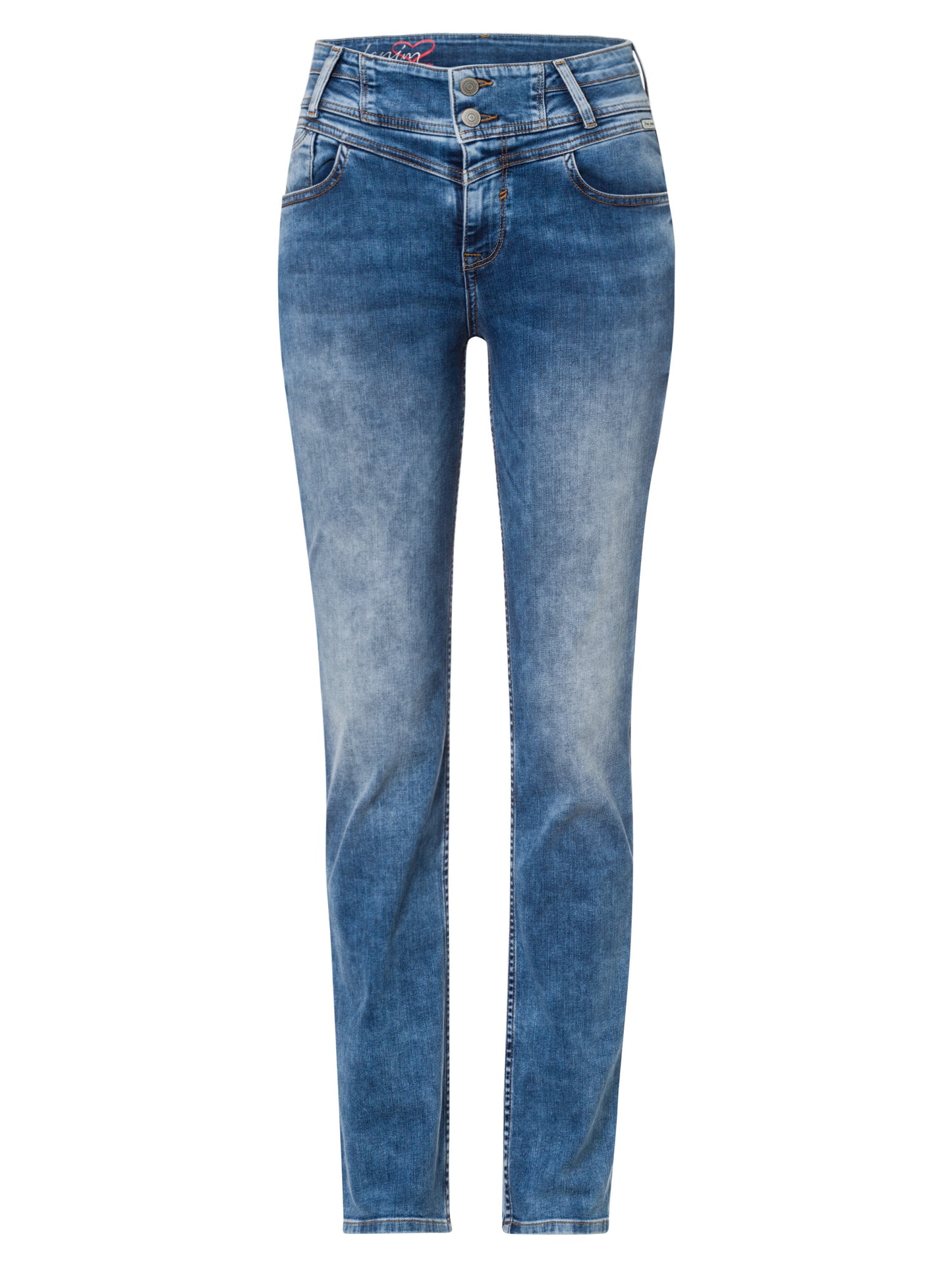 Rubin Damen Jeans Mom Fit mittelblau