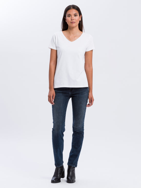 Rubin Damen Jeans Mom Fit dunkelblau