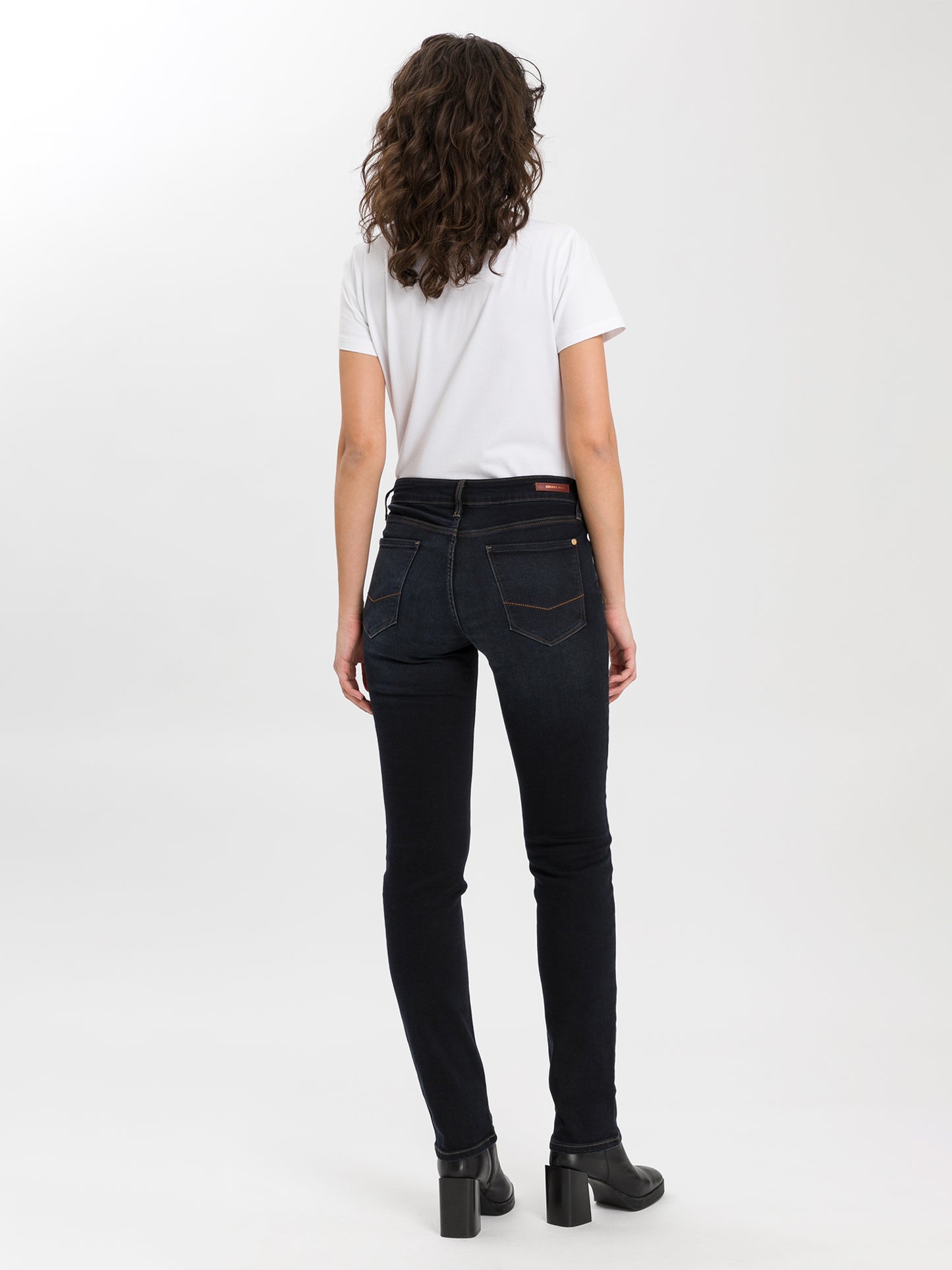 Rose Damen Jeans Regular Fit Mid Waist schwarz
