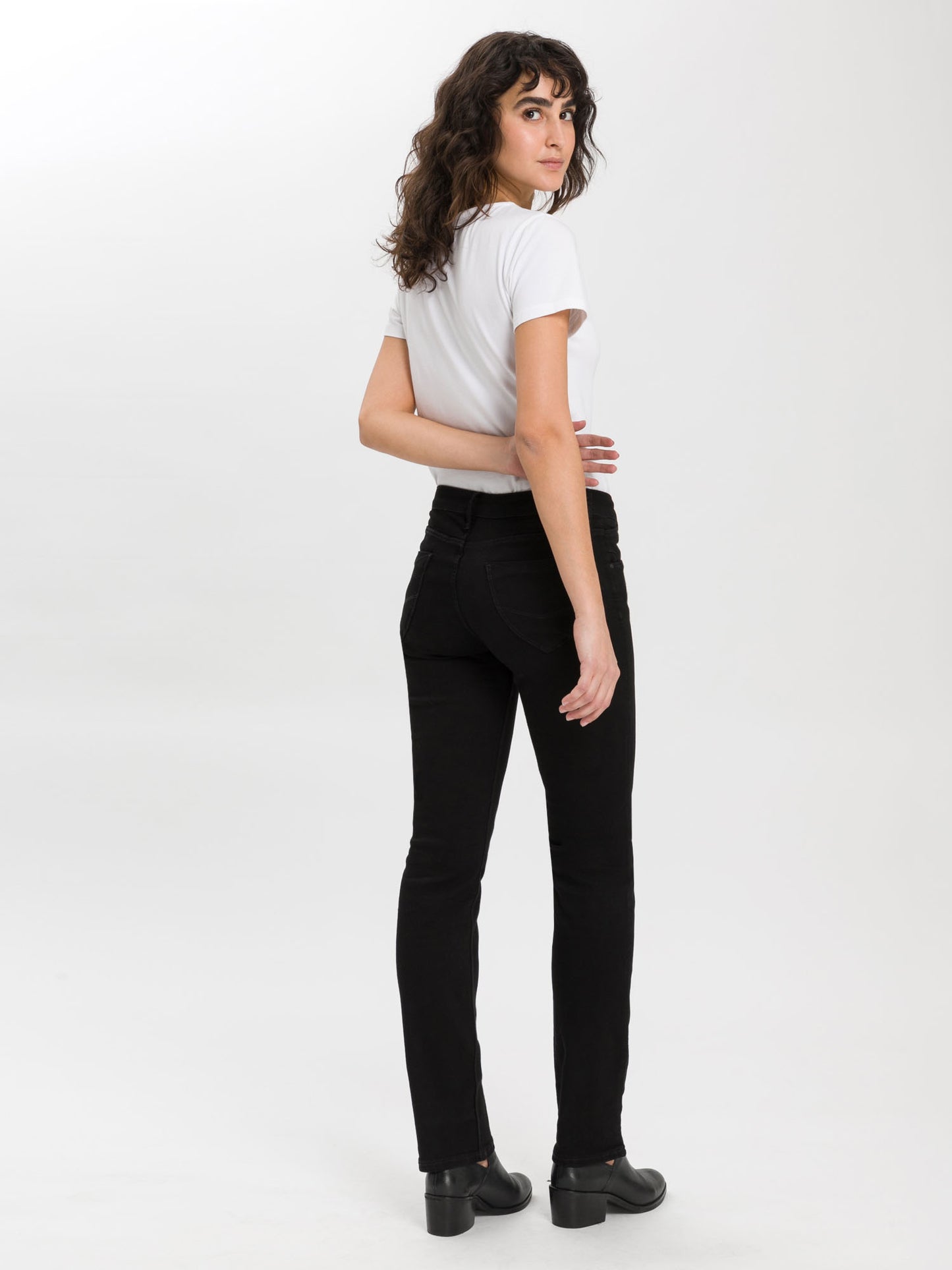 Rose women's jeans regular fit high waist black