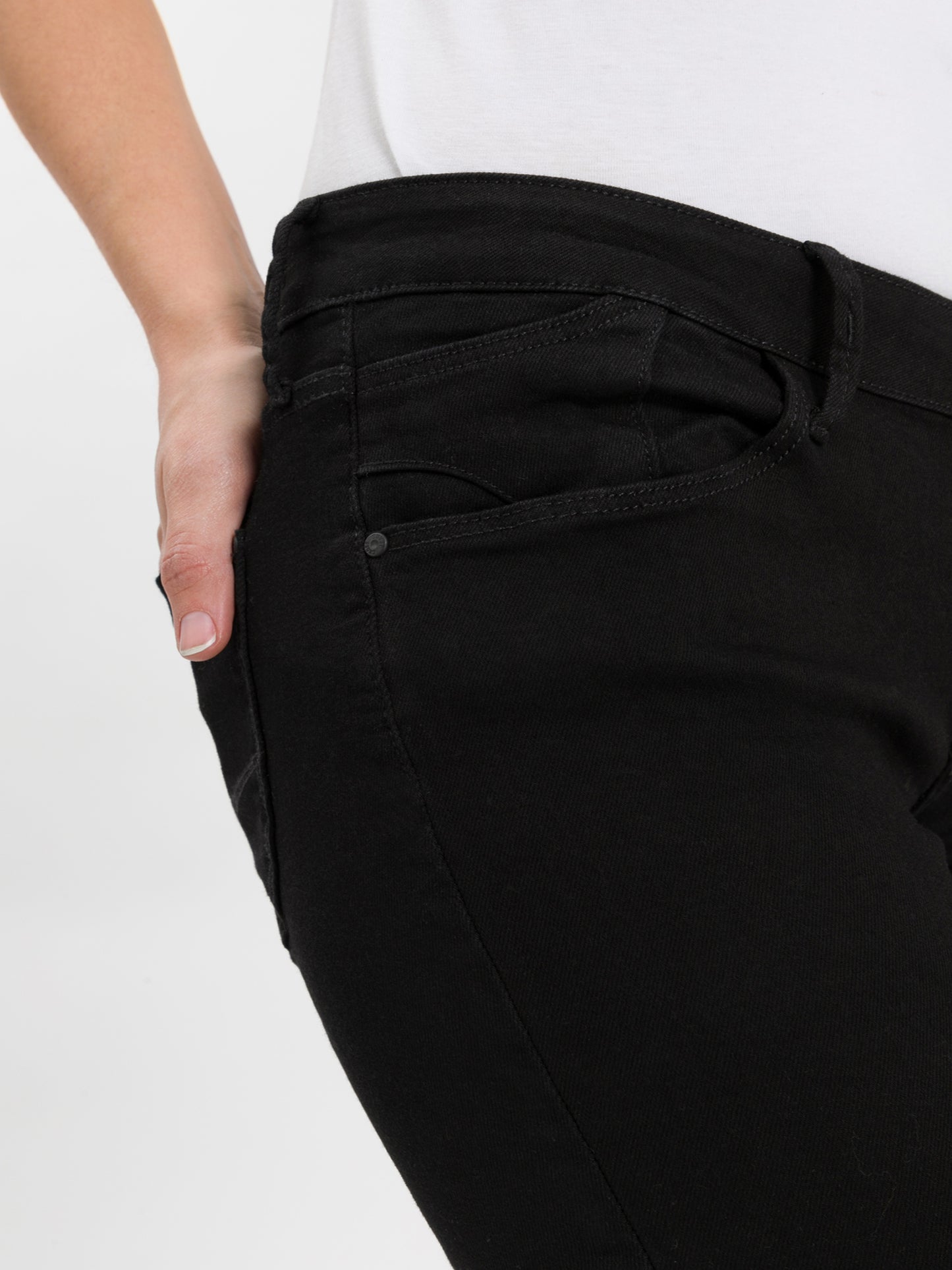 Rose women's jeans regular fit high waist black