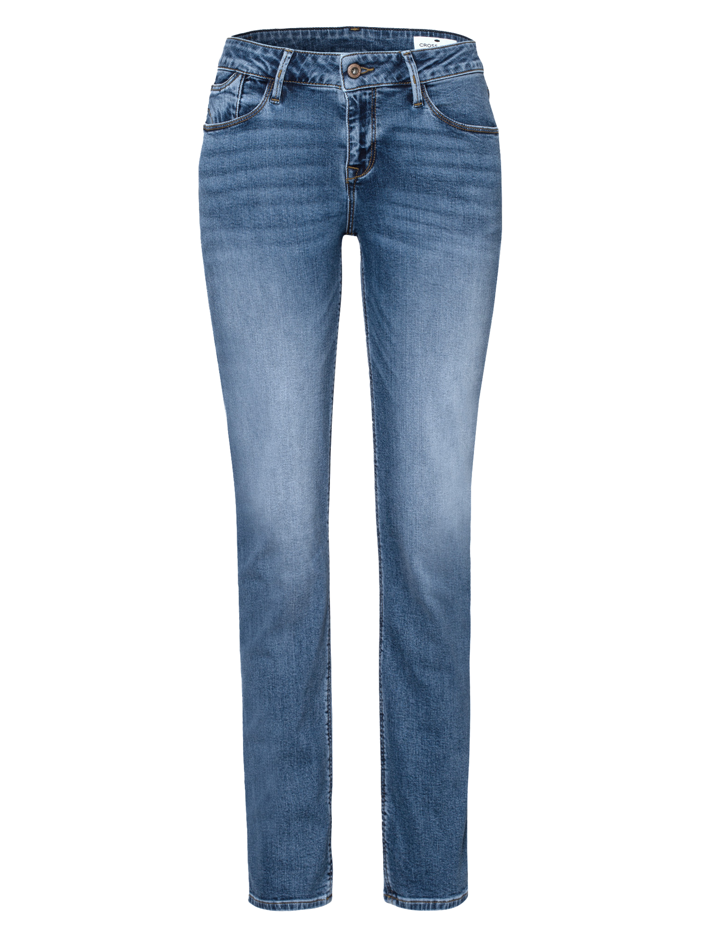 Rose women's jeans regular fit high waist medium blue