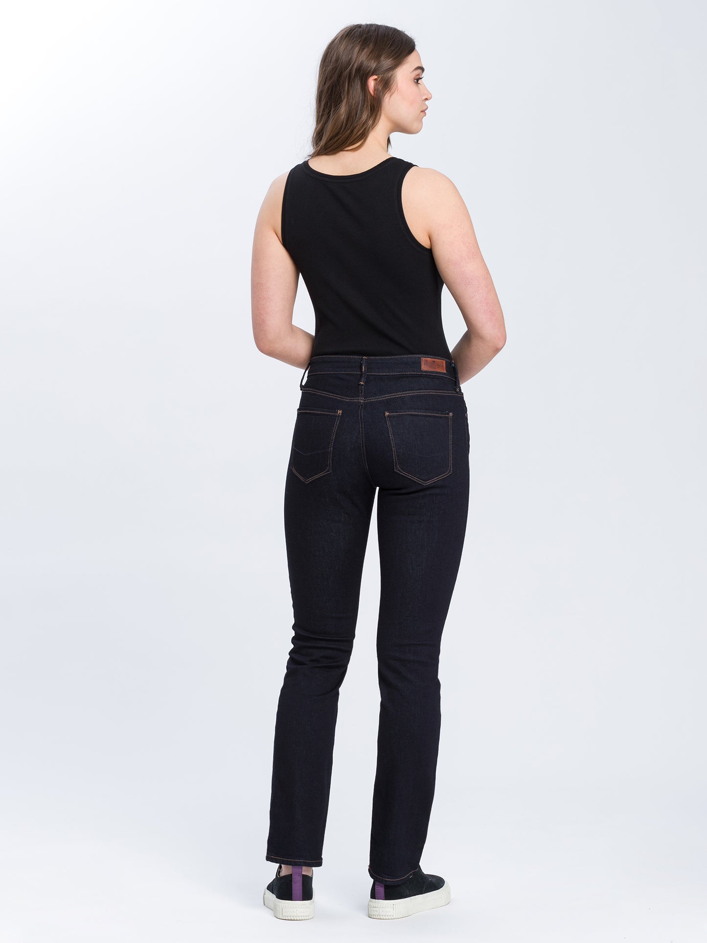 Rose women's jeans regular fit high waist rinsed