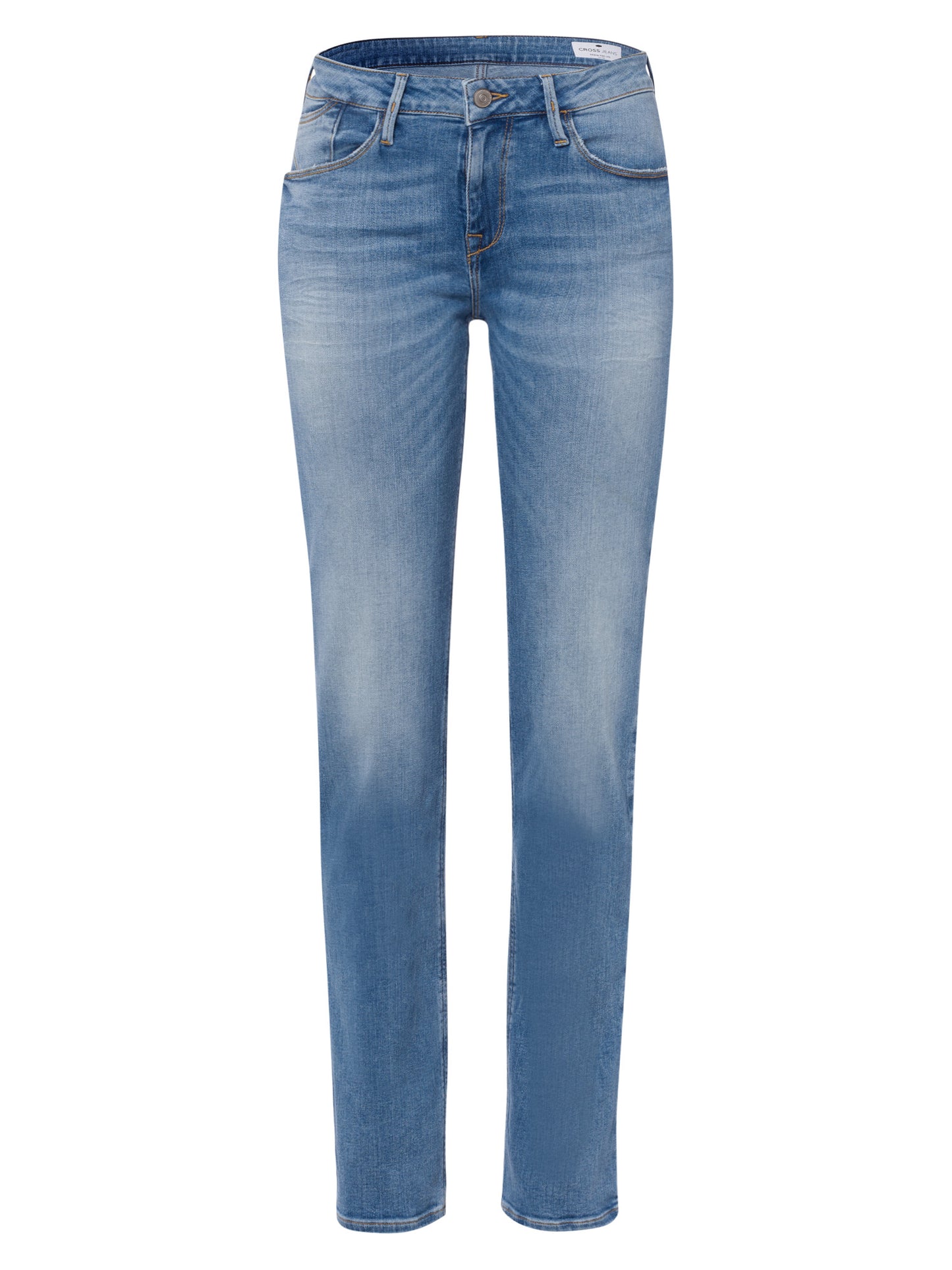 Rose women's jeans regular fit high waist medium blue