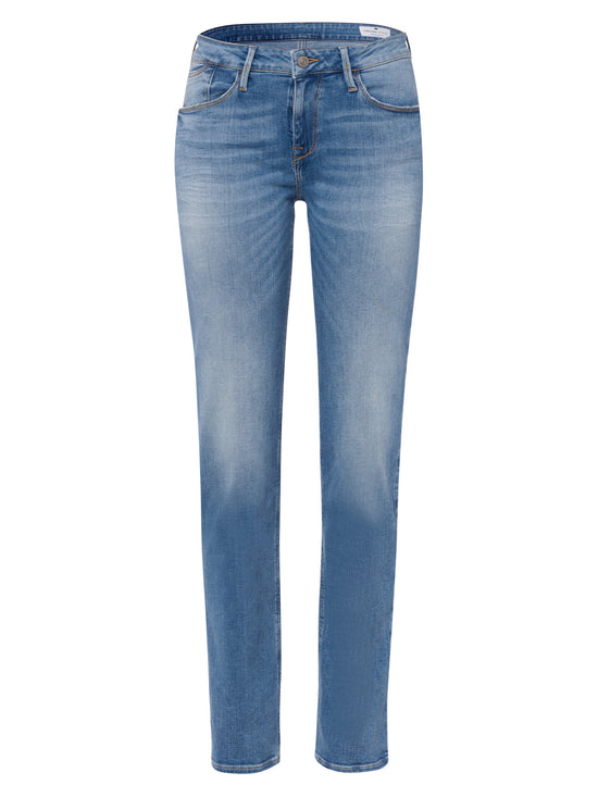 Rose women's jeans regular fit high waist medium blue