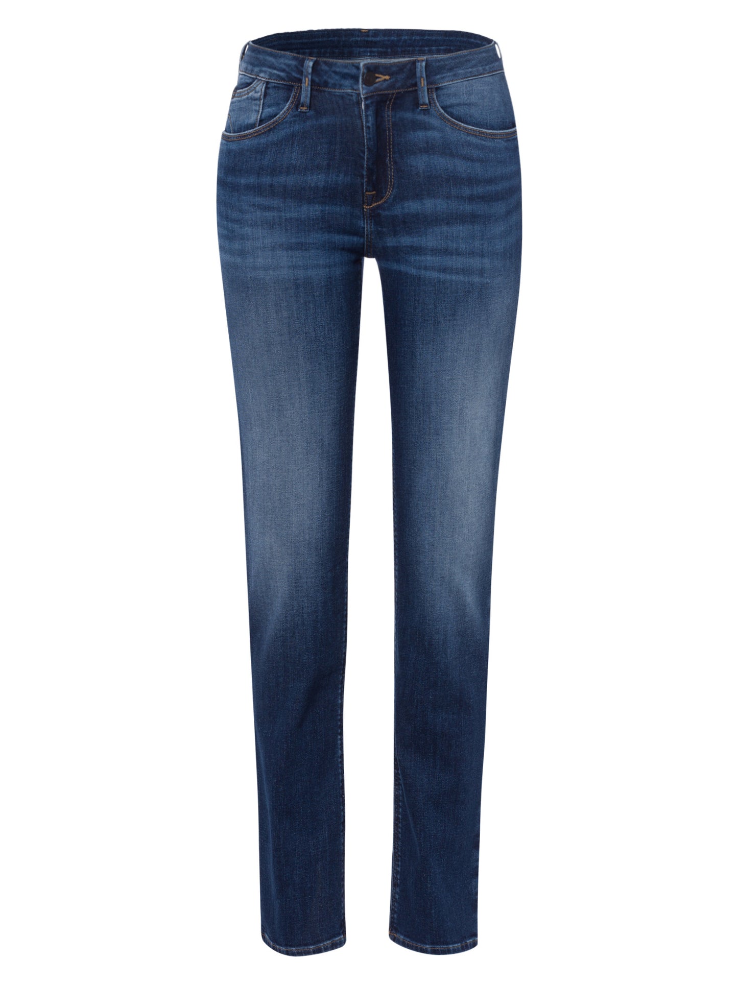 Rose Damen Jeans Regular Fit High Waist dunkelblau