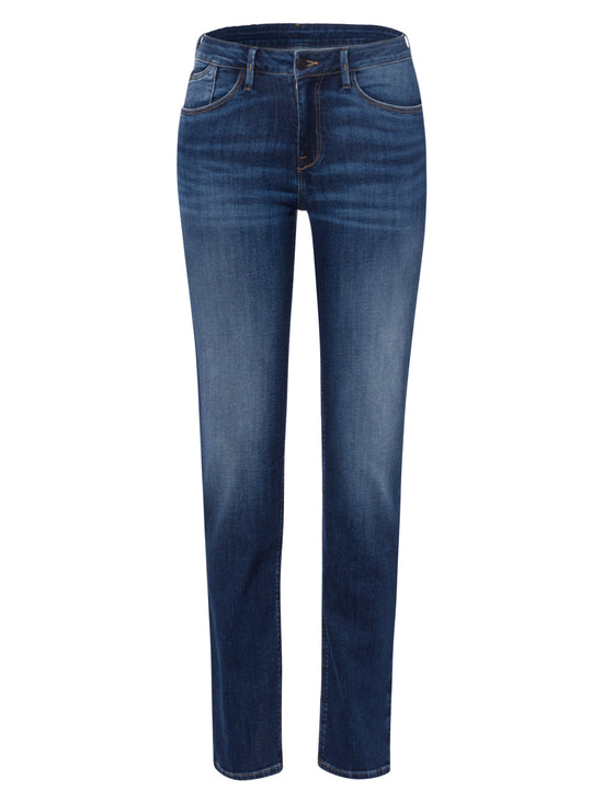 Rose women's jeans regular fit high waist dark blue