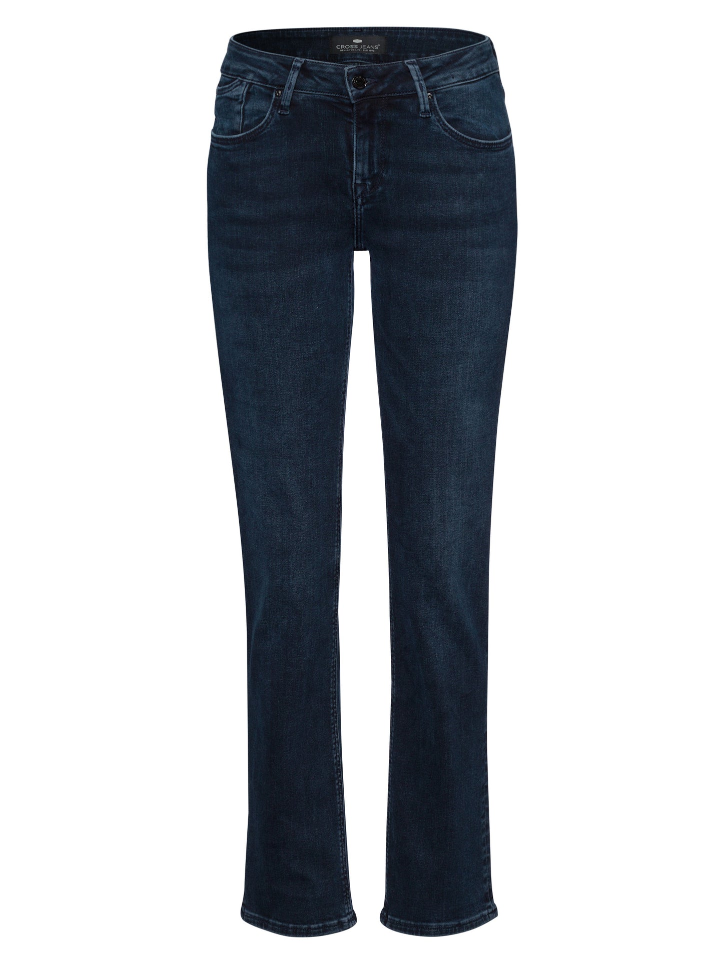Rose women's jeans regular fit mid waist blue-black