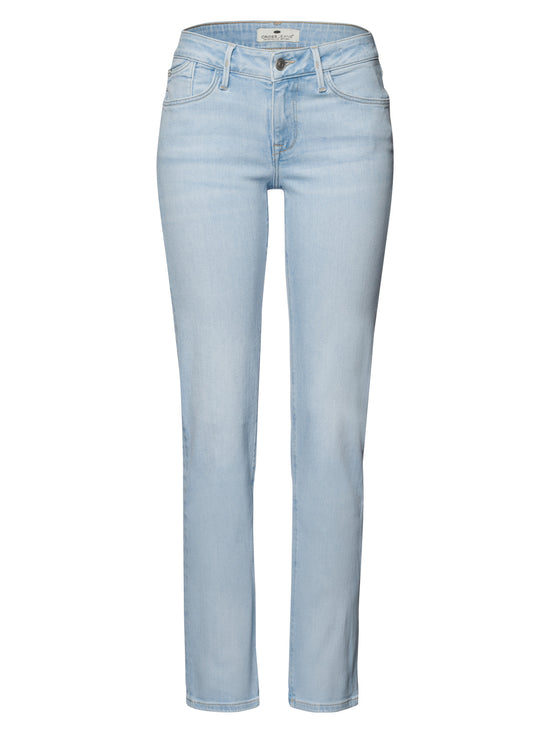 Rose Damen Jeans Regular Fit Mid Waist hellblau
