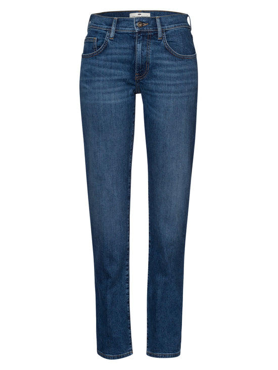 Emilia women's jeans regular fit mid waist dark medium blue