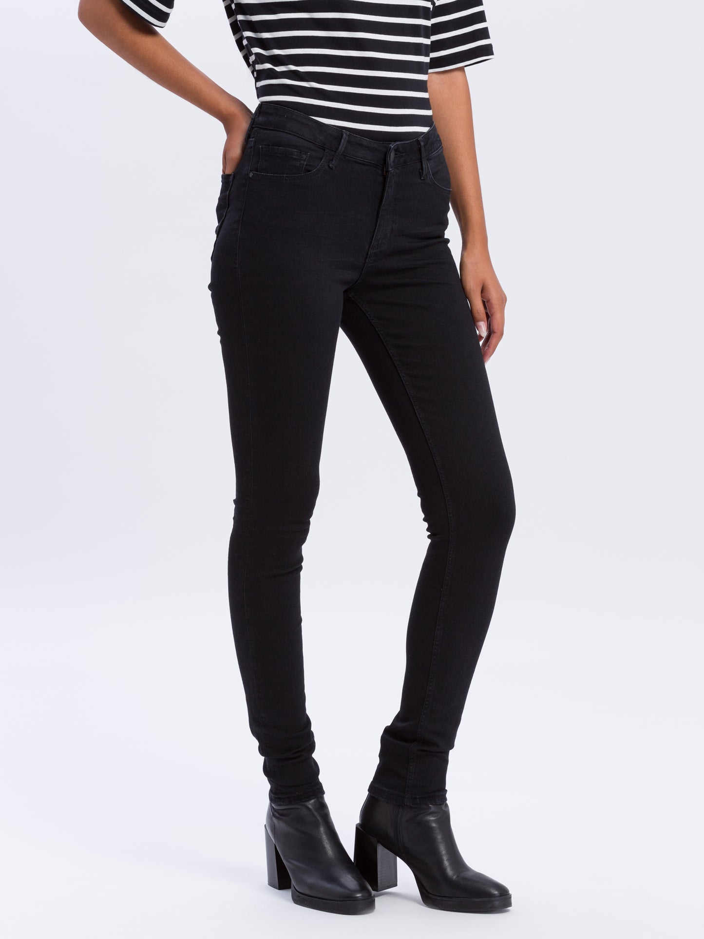 Alan women's jeans skinny fit high waist black