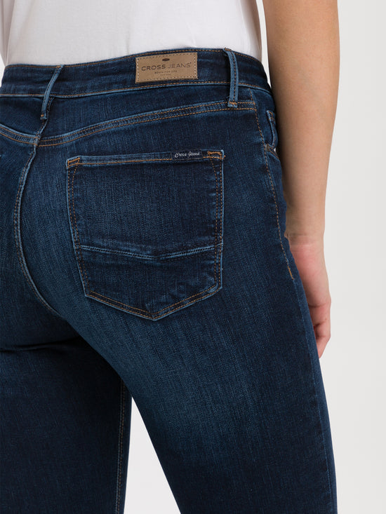 Alan women's jeans skinny fit high waist medium blue
