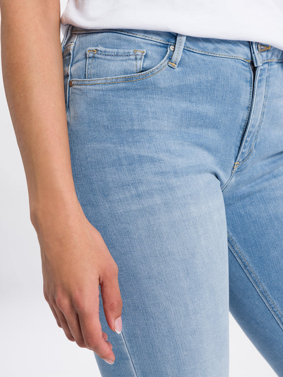 Alan Damen Jeans Skinny Fit Mid Waist hellblau