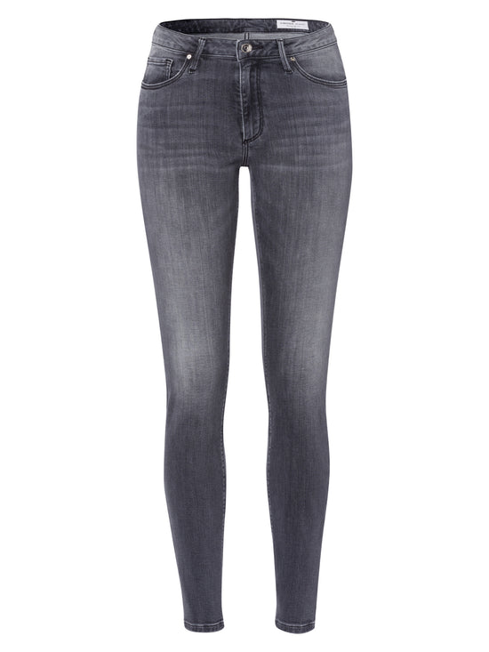 Alan Damen Jeans Skinny Fit Mid Waist grau