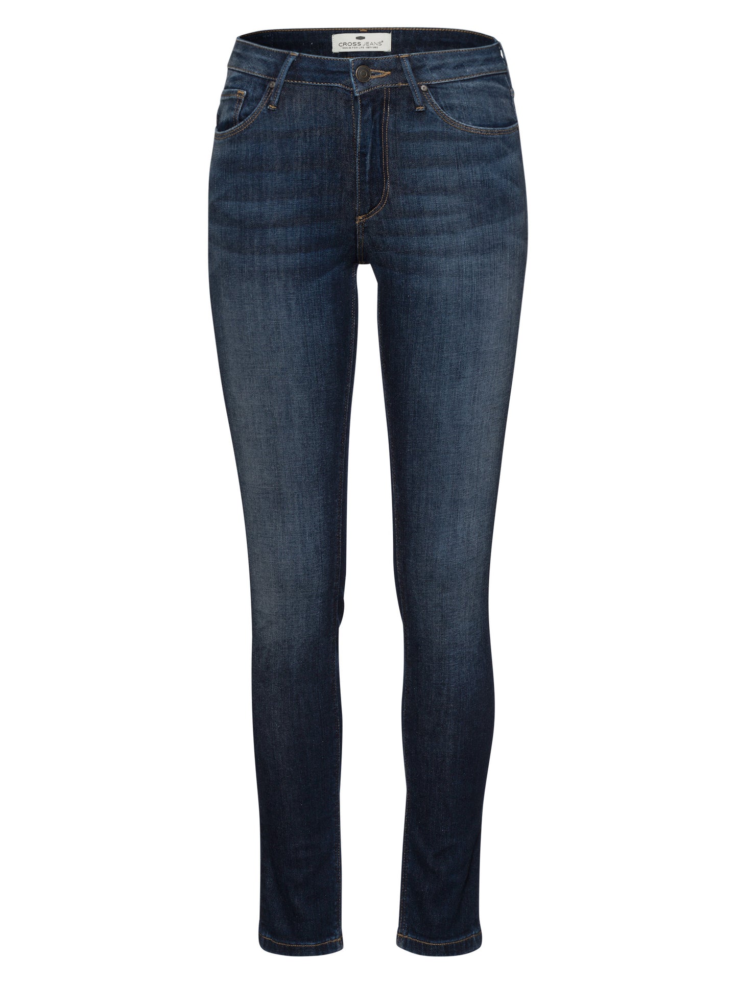 Alan women's jeans skinny fit high waist dark blue