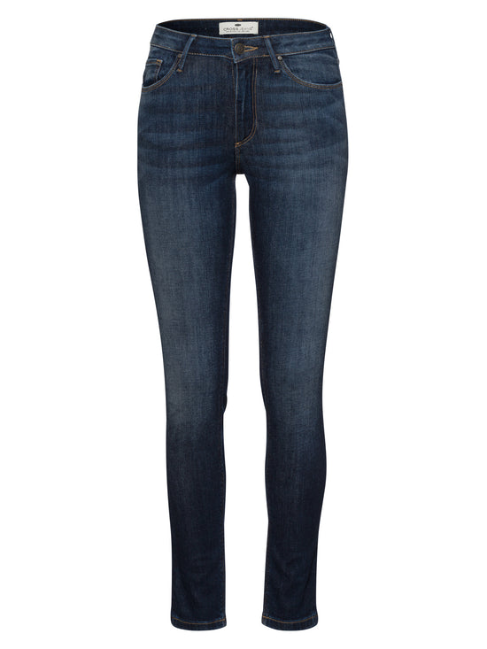 Alan women's jeans skinny fit high waist dark blue