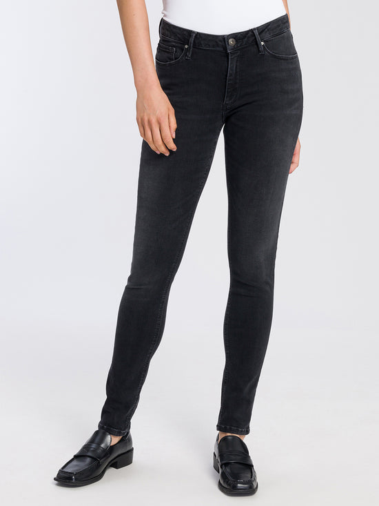 Alan Damen Jeans Skinny Fit High Waist in grau