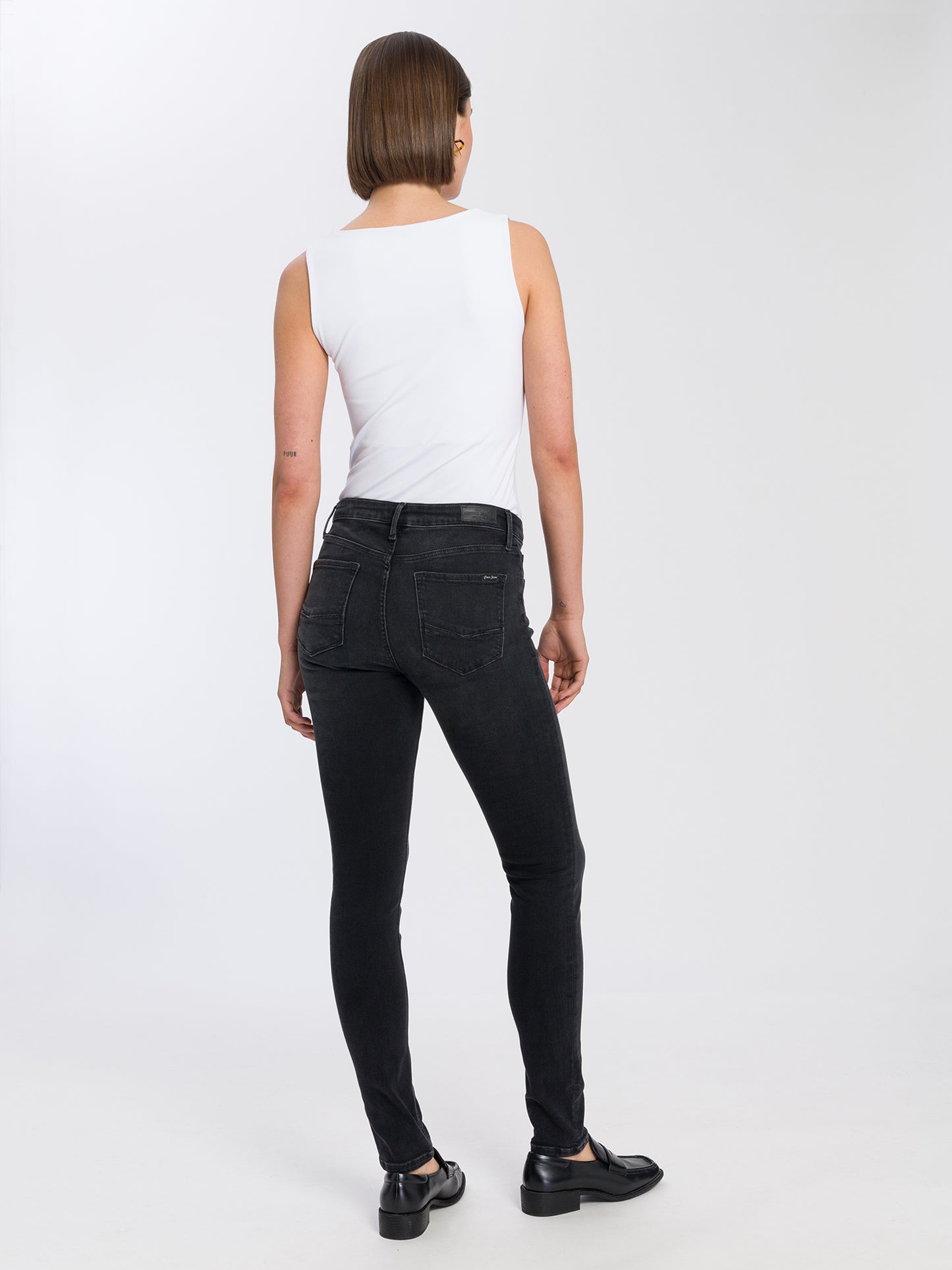 Alan Damen Jeans Skinny Fit High Waist in grau