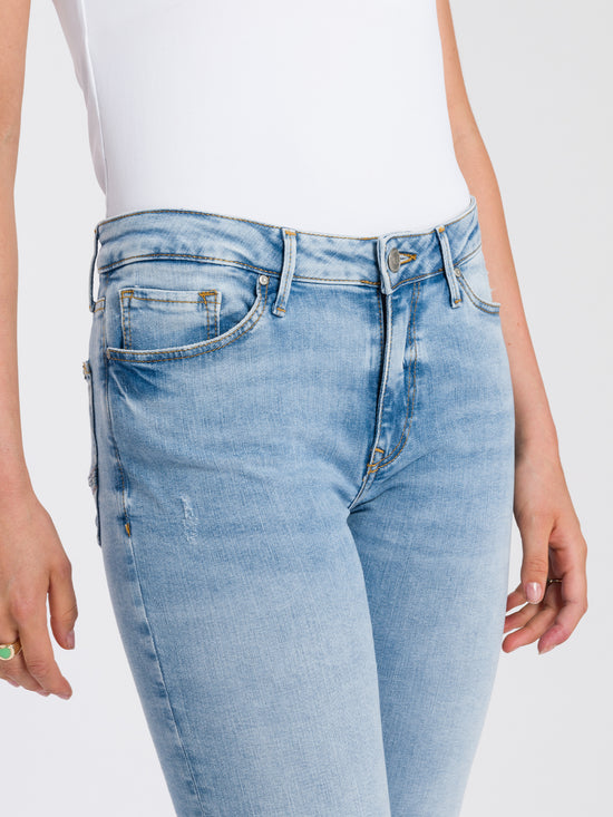 Alan Damen Jeans Skinny Fit High Waist hellblau