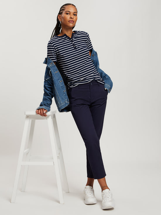 Damen Regular Chino in navyblau