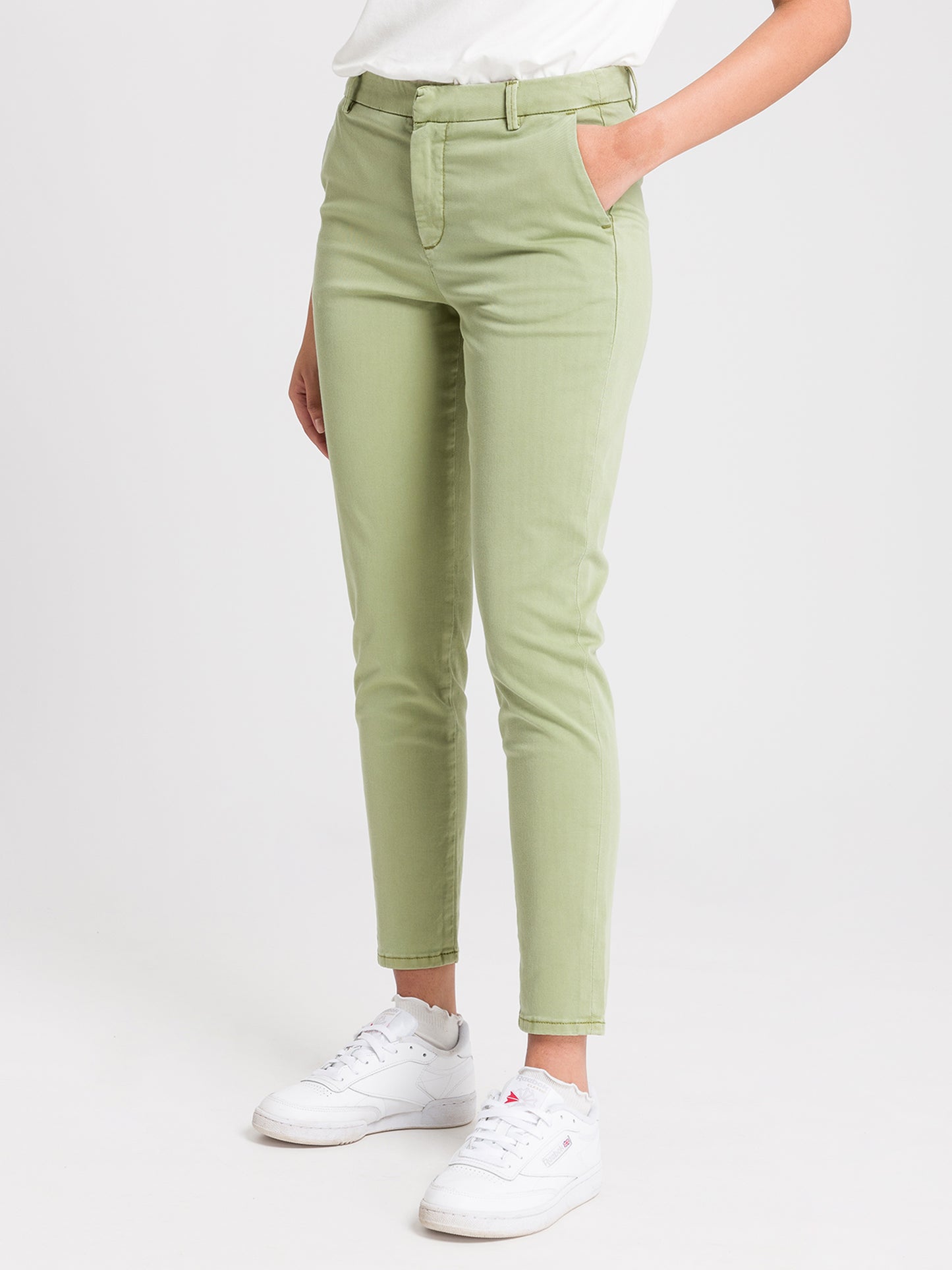 Women's jeans chinos light green