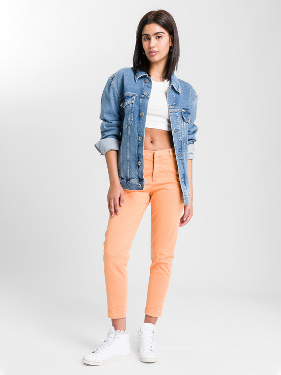 Women's jeans chinos light orange