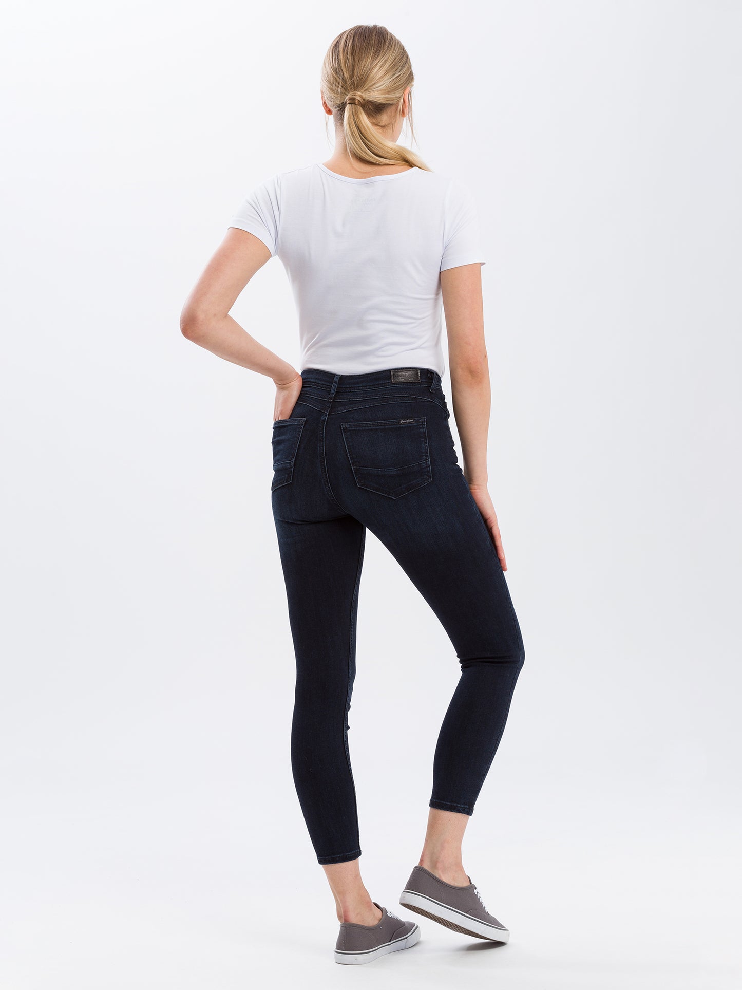 Judy Women's Jeans Super Skinny Fit High Waist Ankle Length black-blue