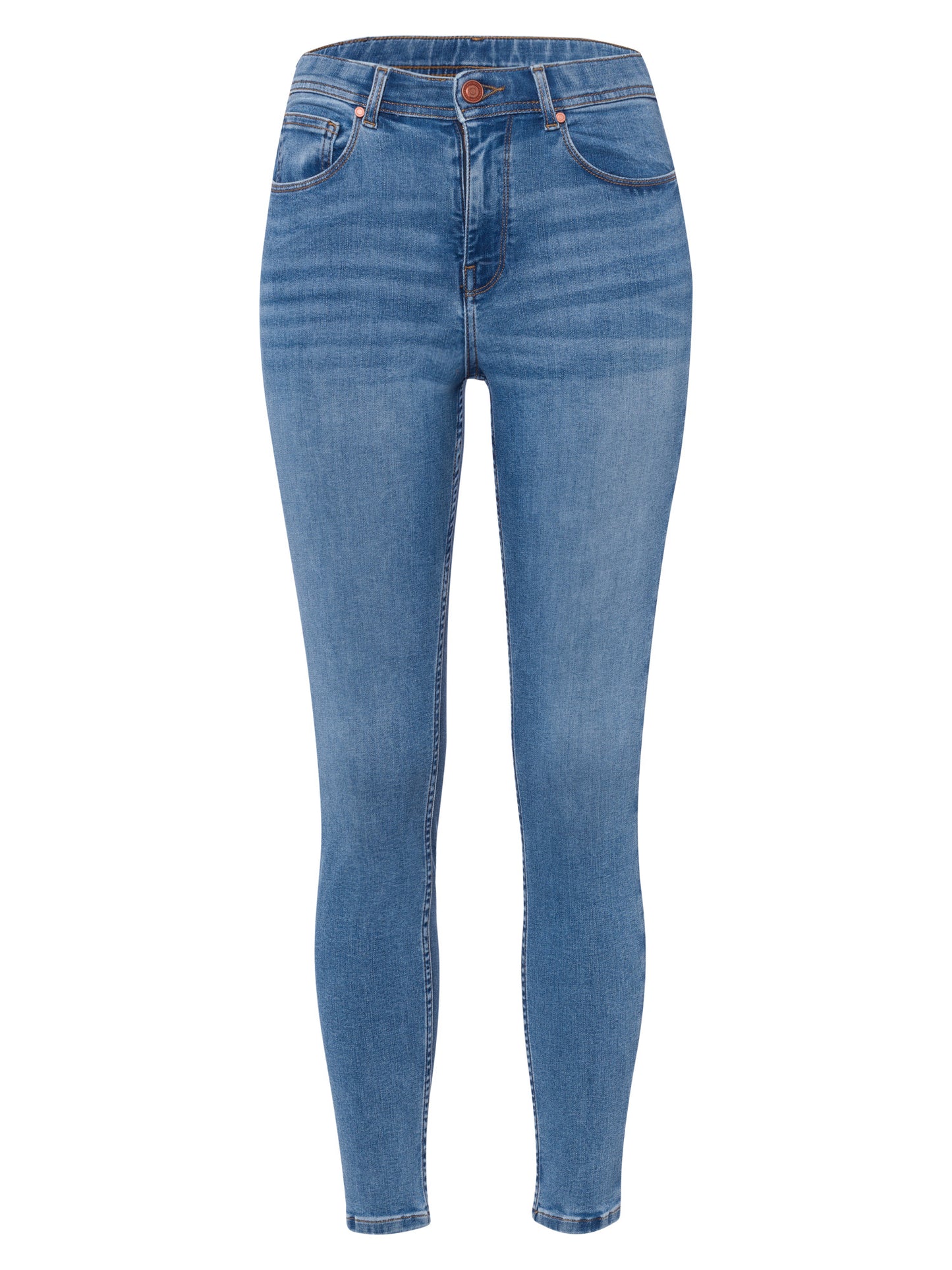 Judy women's jeans super skinny fit high waist ankle length medium blue