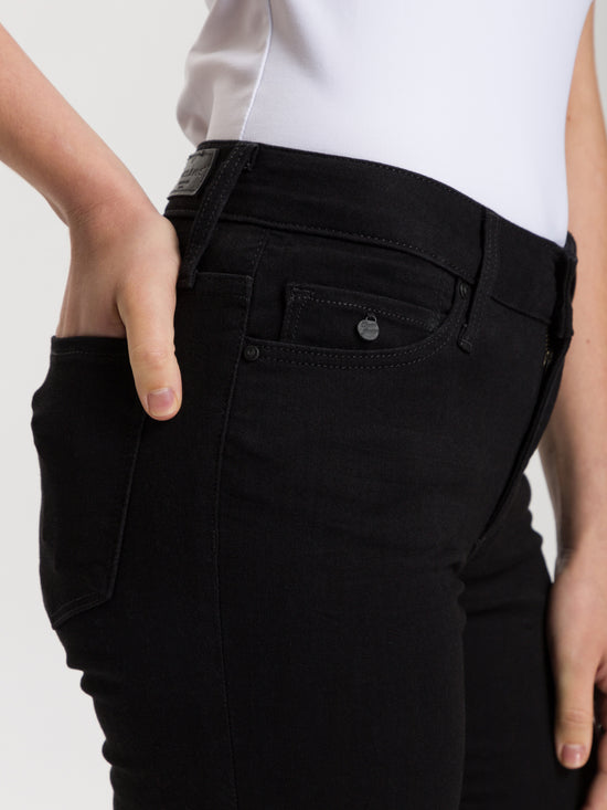 Faye women's jeans slim fit high waist flared leg black