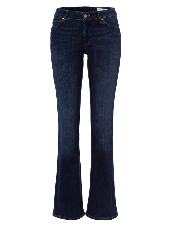 Faye women's jeans slim fit high waist flared leg dark blue