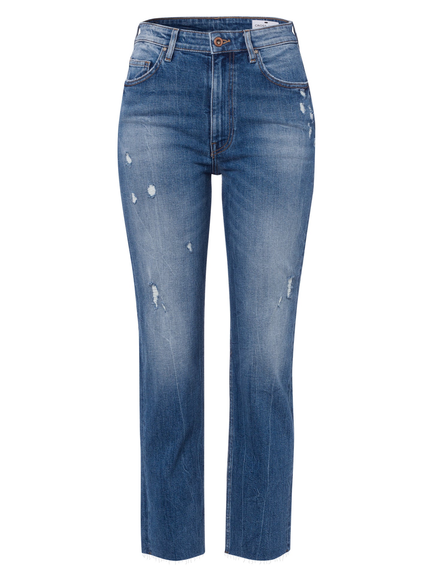 Marisa women's jeans regular fit high waist straight leg medium blue
