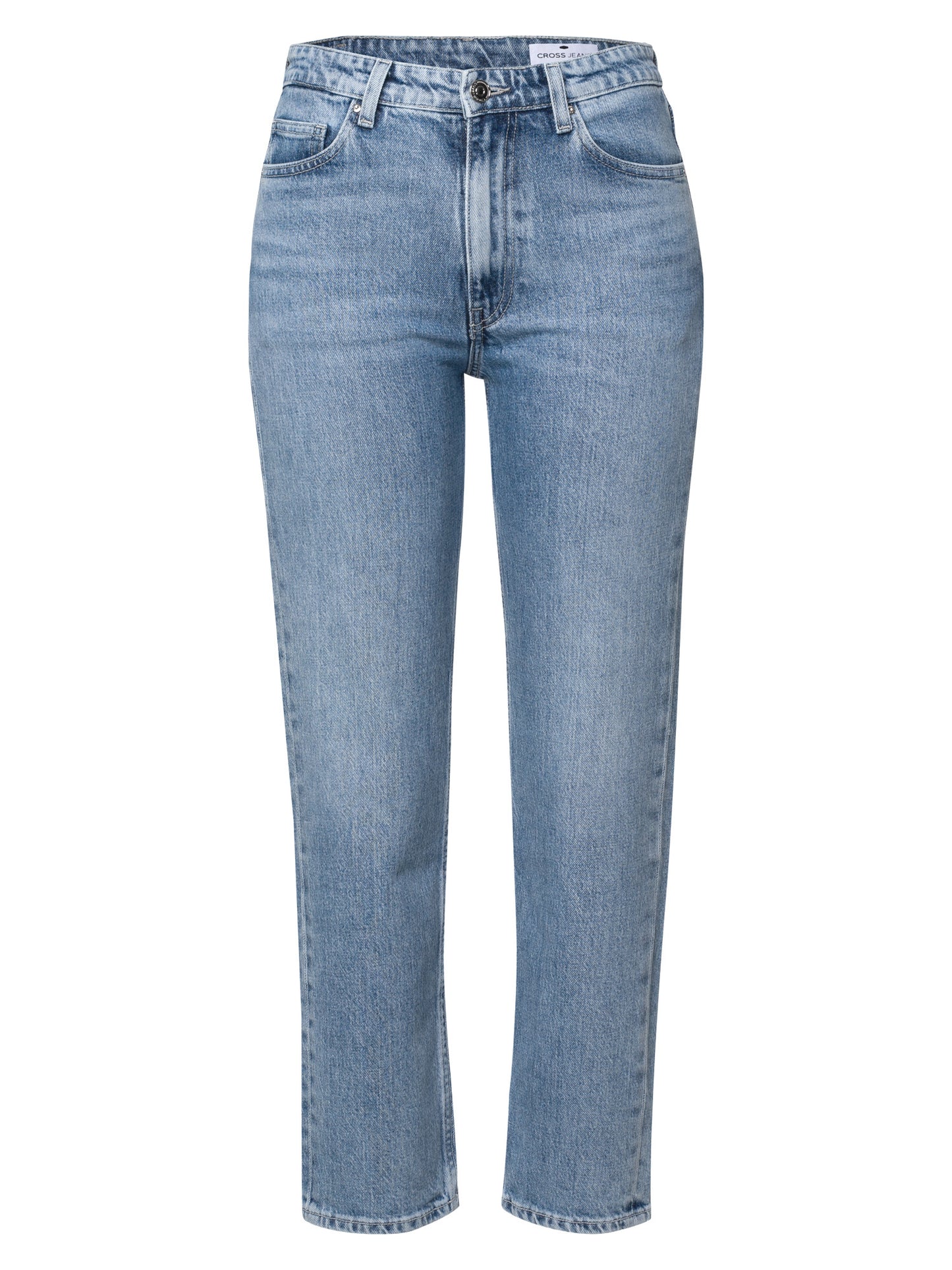 Marisa women's jeans regular fit high waist straight leg medium blue