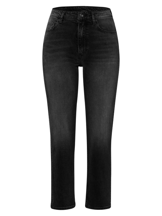 Marisa Damen Jeans Regular Fit High Waist Straight Leg dunkelgrau