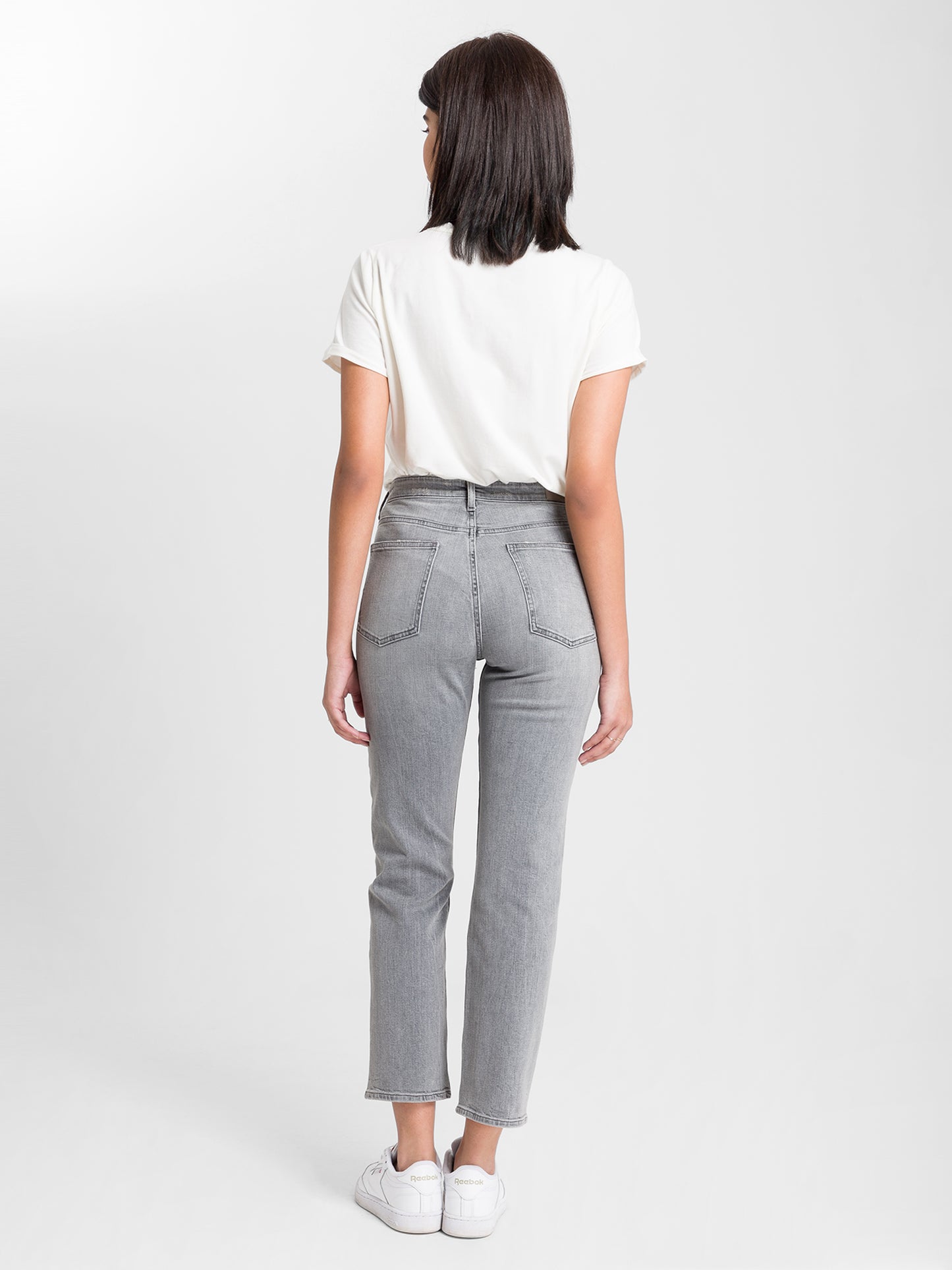Marisa women's jeans regular fit high waist straight leg light grey