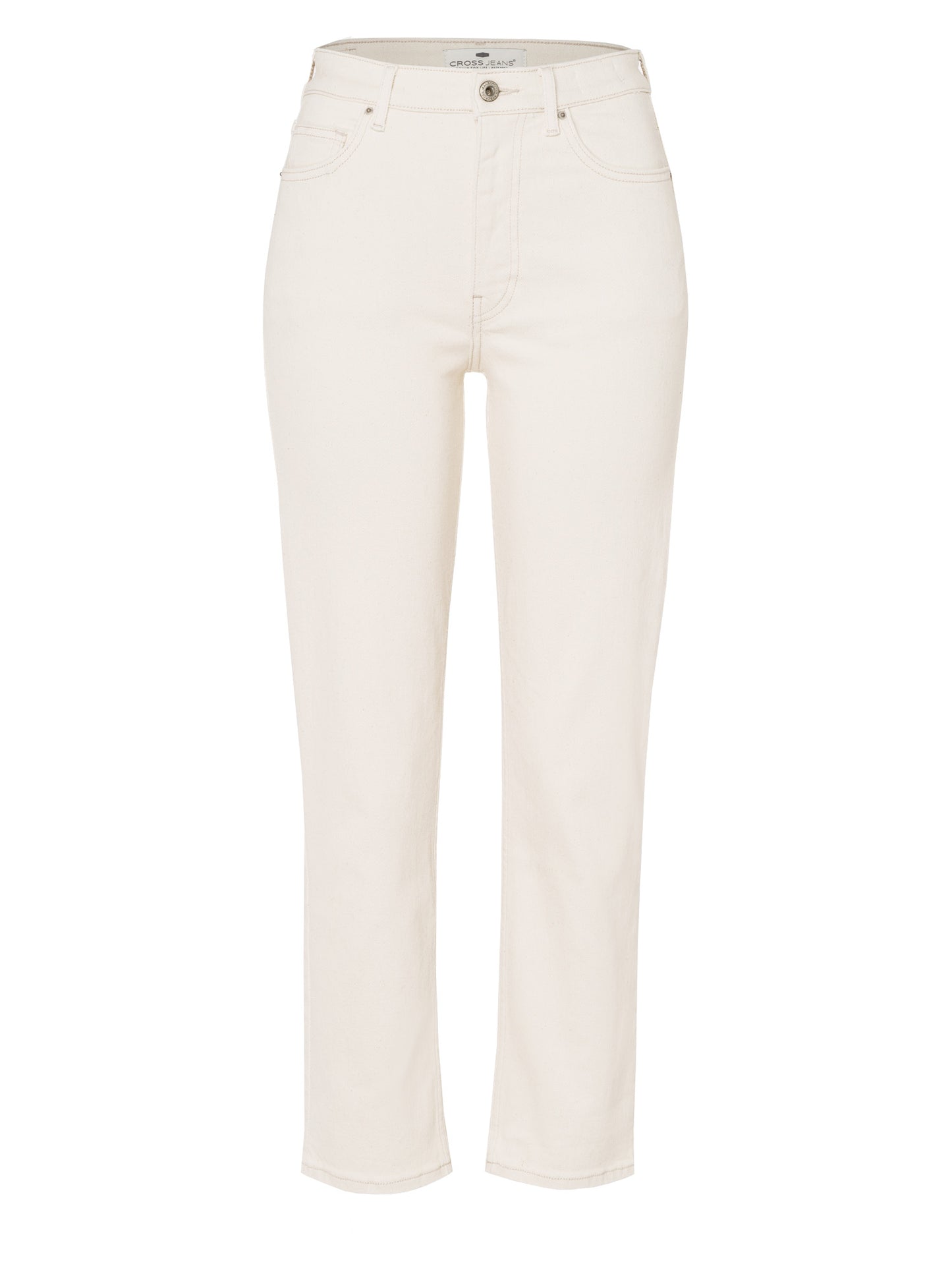 Marisa Damen Jeans Regular Fit High Waist Straight Leg beige