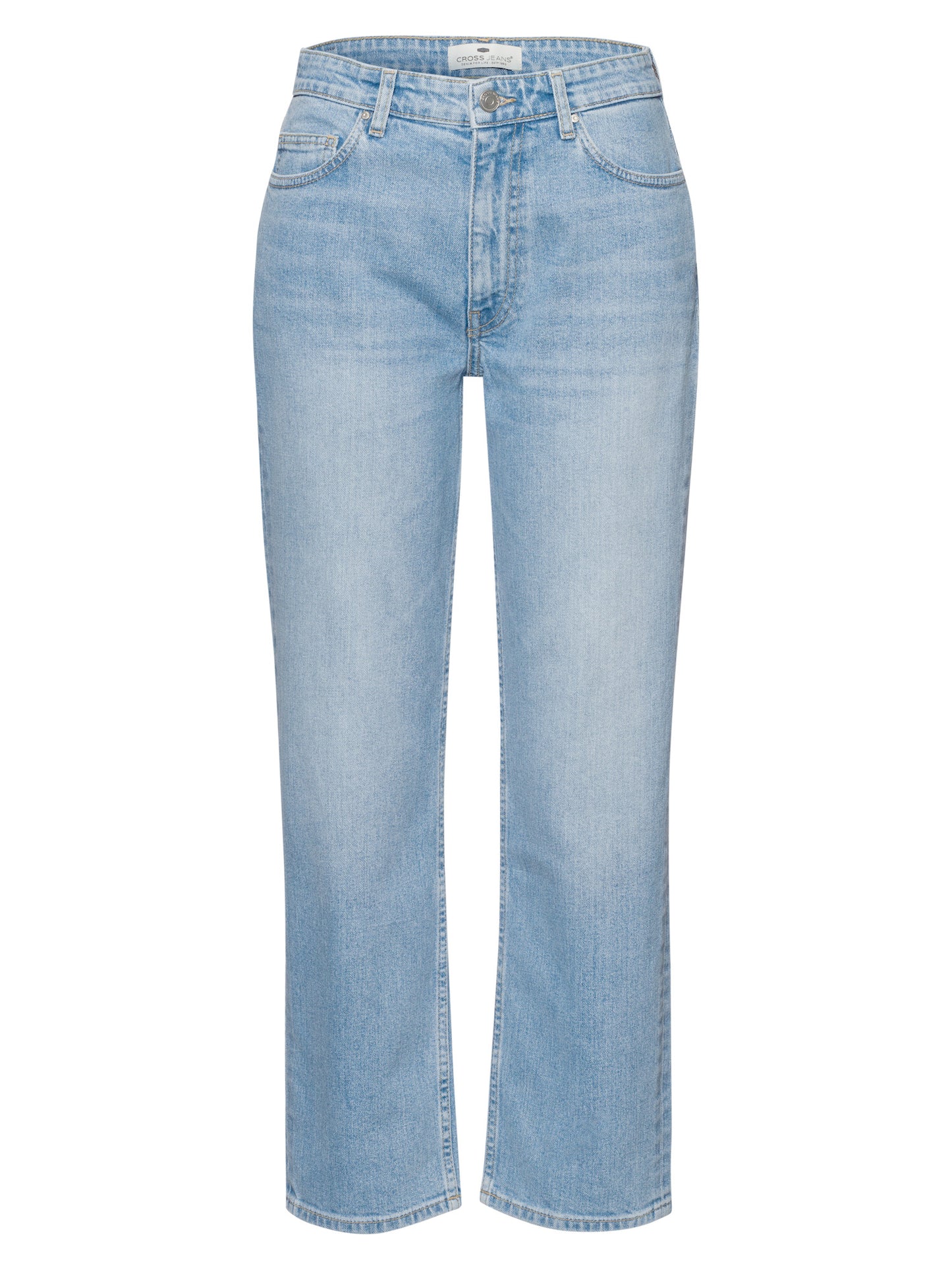 Marisa women's jeans regular fit high waist straight leg light medium blue