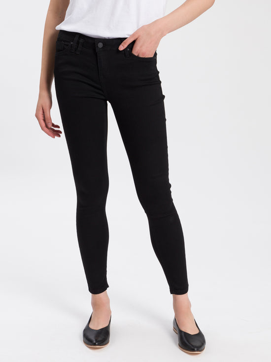 Giselle women's jeans super skinny fit mid waist ankle length black