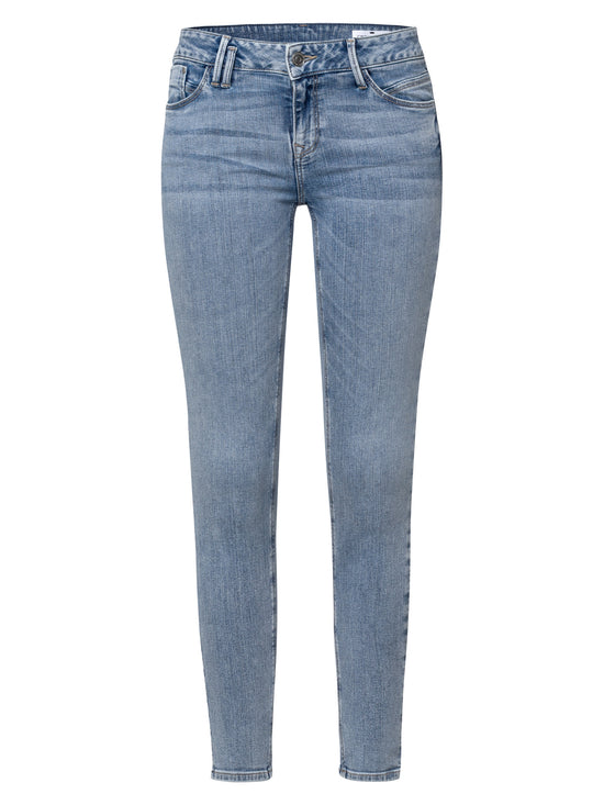 Giselle Damen Jeans Super Skinny Fit Mid Waist Ankle Lenght blaugrau