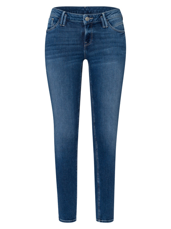 Giselle Damen Jeans Super Skinny Fit Mid Waist Ankle Lenght blau