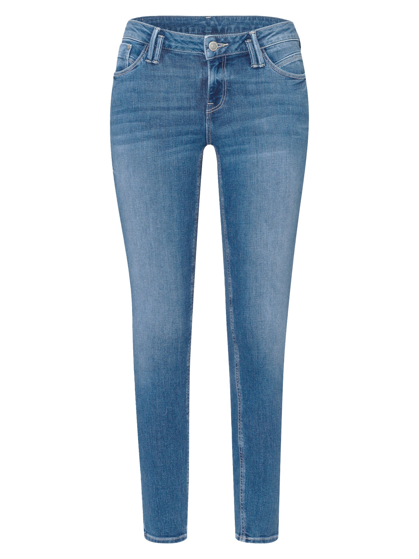Giselle Damen Jeans Super Skinny Fit Mid Waist Ankle Lenght hellblau