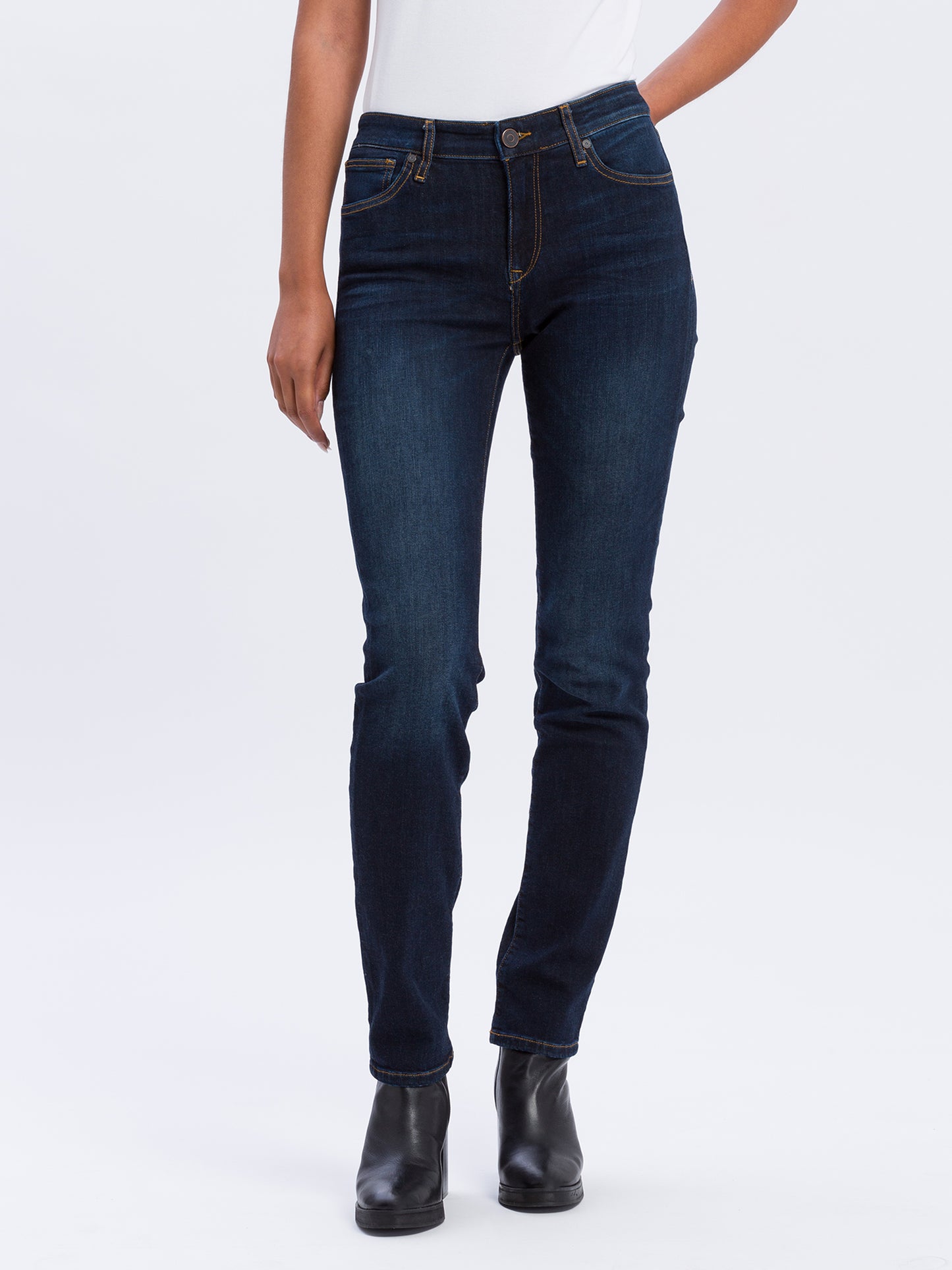 Anya women's jeans slim fit high waist dark blue