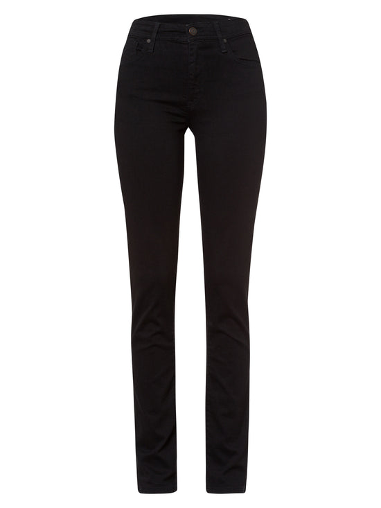 Anya Damen Jeans Slim Fit Mid Waist schwarz