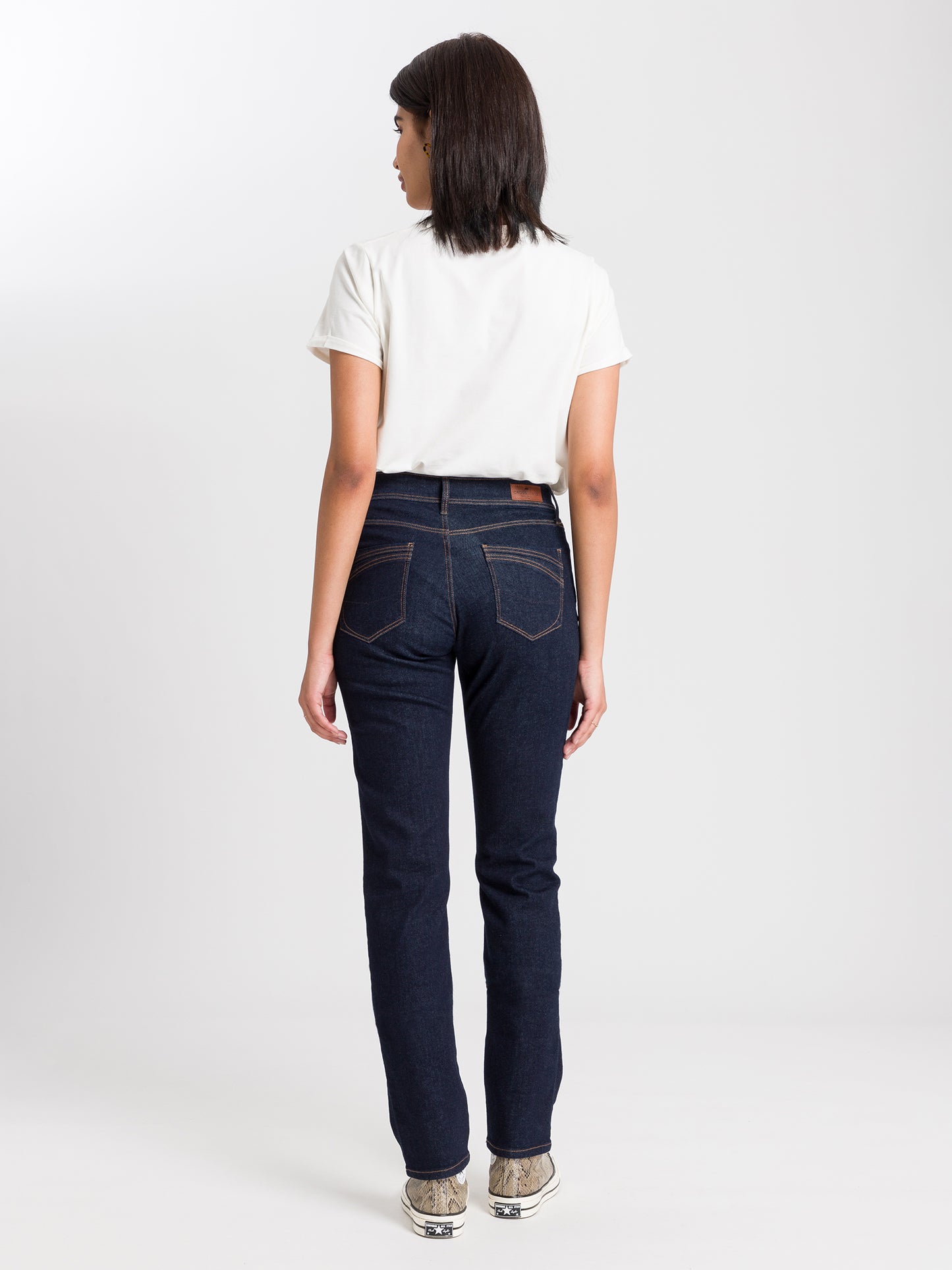 Anya Damen Jeans Slim Fit High Waist rinsed