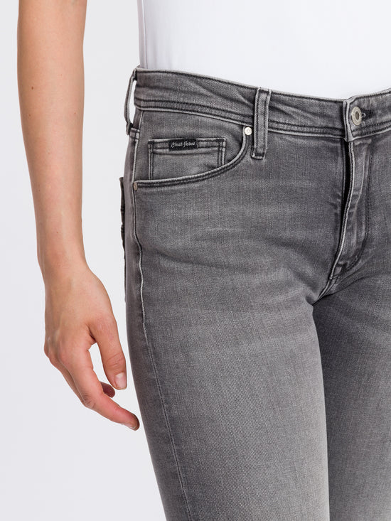 Anya women's jeans slim fit high waist grey