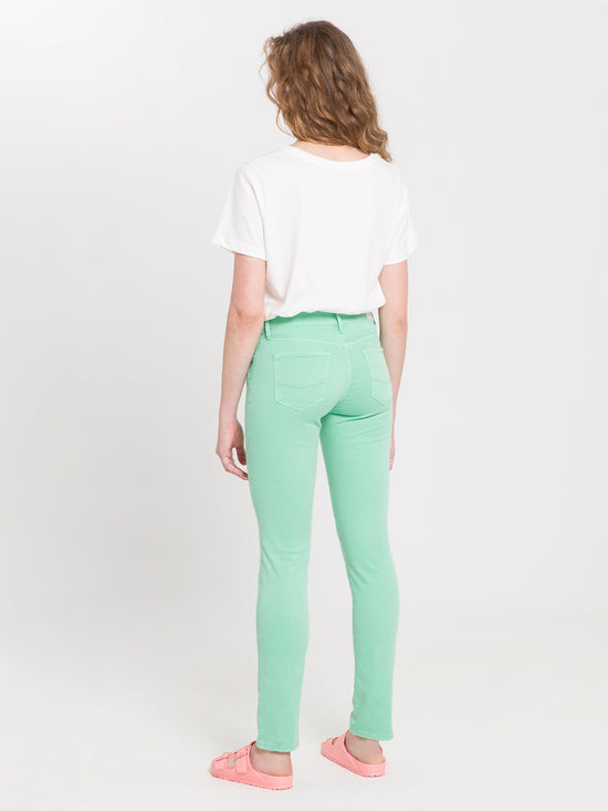 Anya women's jeans slim fit high waist light green