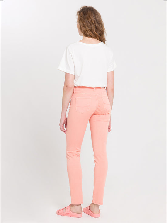 Anya women's jeans slim fit high waist peach