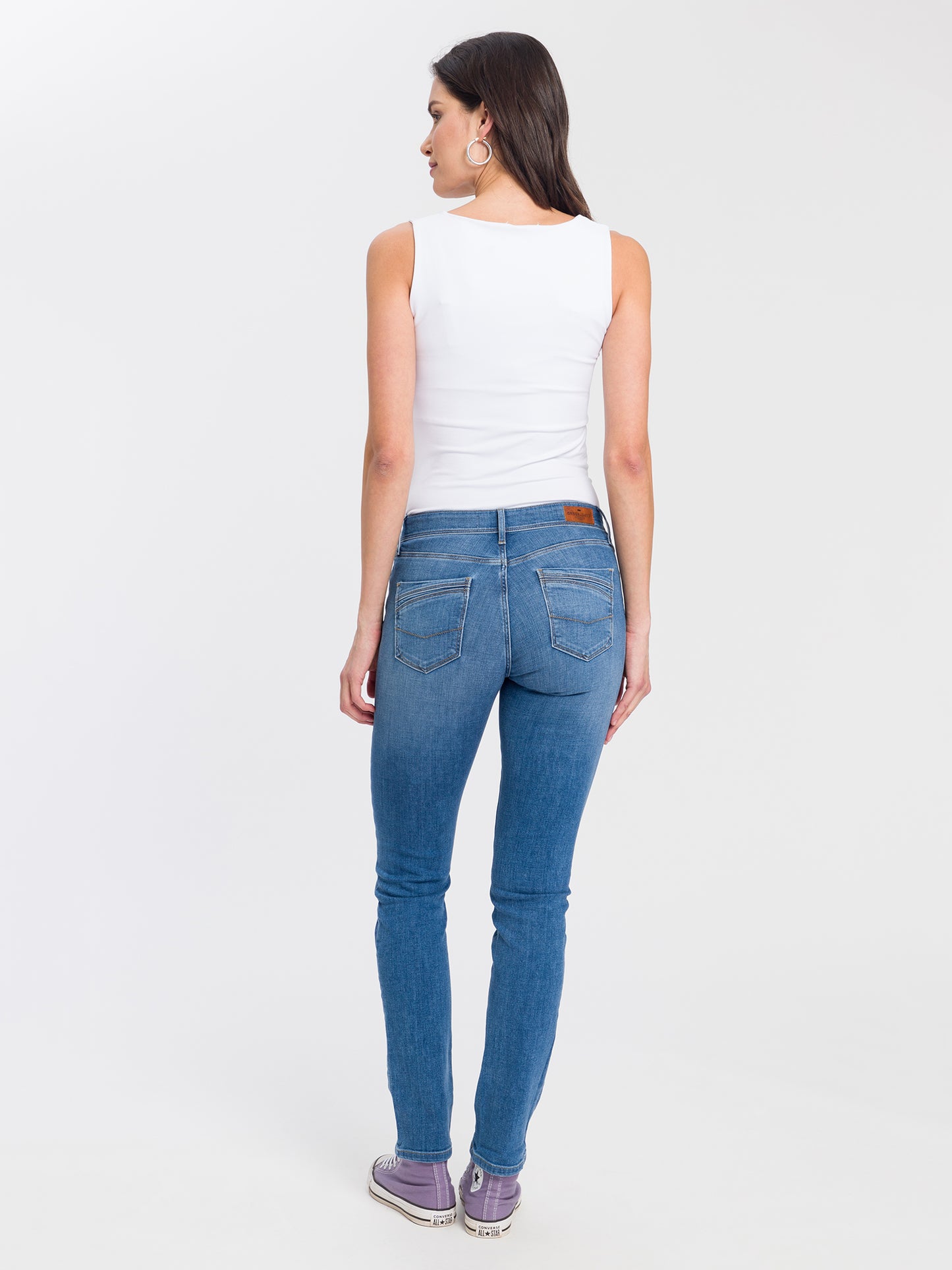 Anya women's jeans slim fit high waist blue